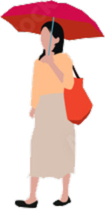 Illustration of woman walking